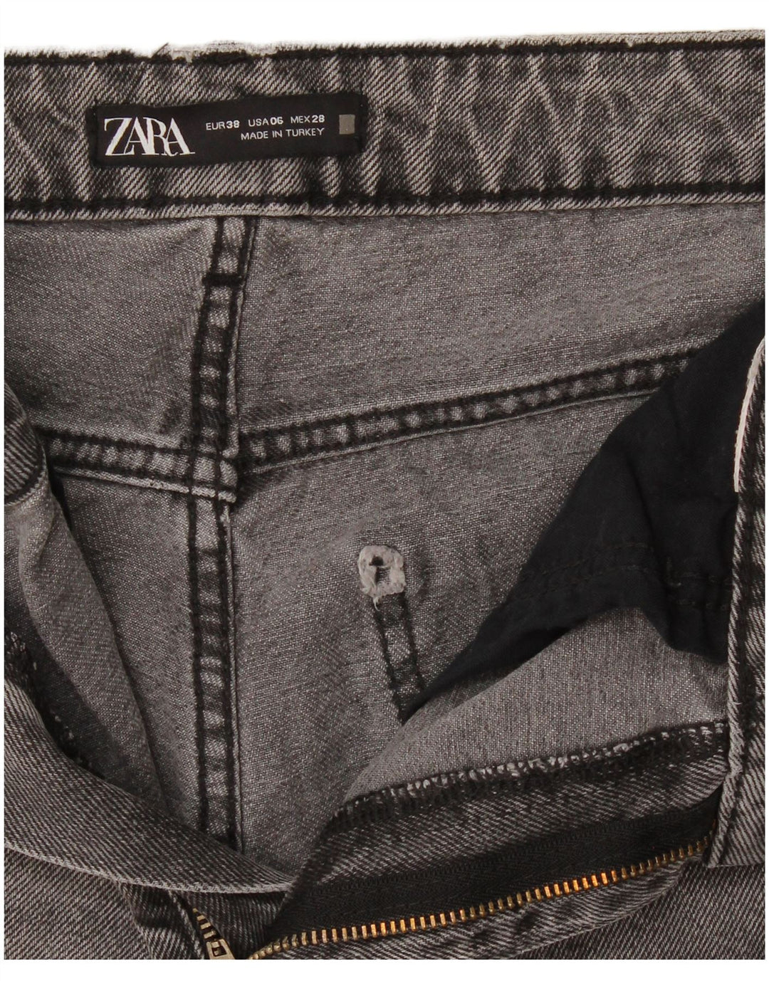 Zara Womens Slim Jeans EU 38 Small W28 L28 Grey