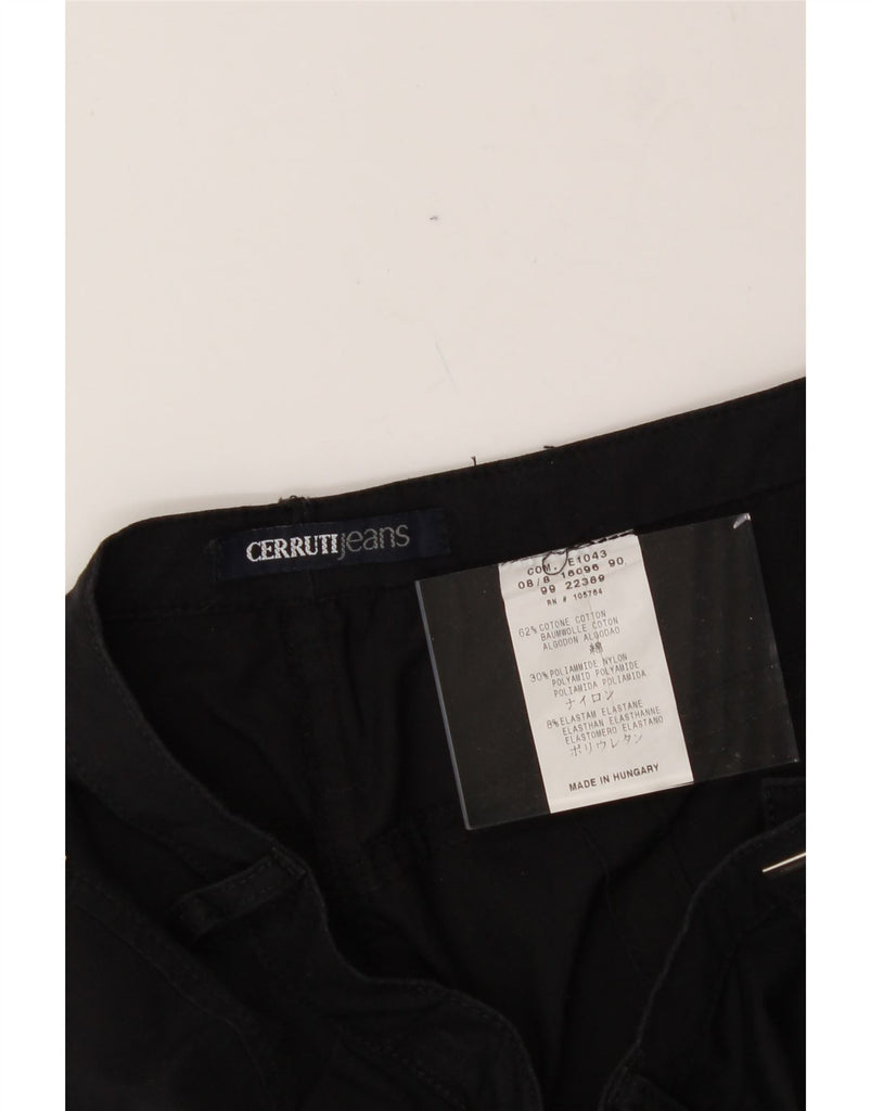 CERRUTI 1881 Womens Bootcut Casual Trousers W30 L31 Black Cotton Vintage Cerruti 1881 and Second-Hand Cerruti 1881 from Messina Hembry 