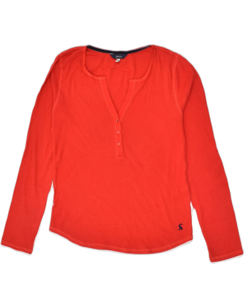 JOULES Womens Top Long Sleeve UK 12 Medium  Red Cotton | Vintage Joules | Thrift | Second-Hand Joules | Used Clothing | Messina Hembry 