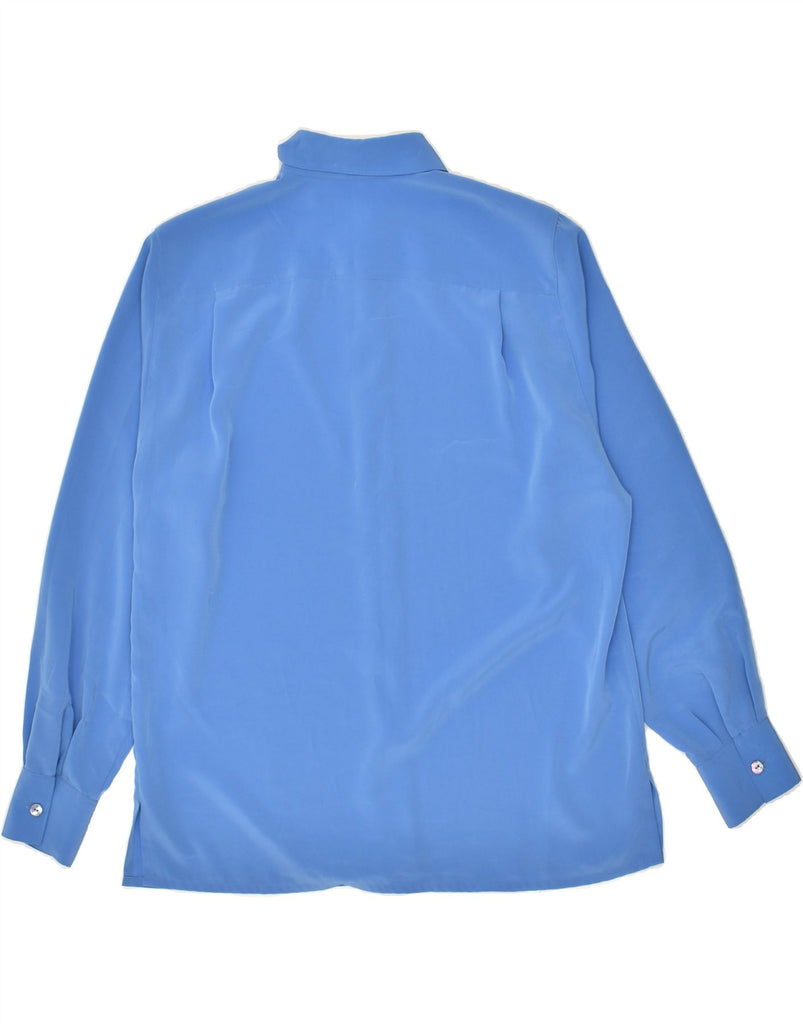 RENATO BALESTRA Womens Oversized Shirt IT 44 Medium Blue Polyester | Vintage Renato Balestra | Thrift | Second-Hand Renato Balestra | Used Clothing | Messina Hembry 