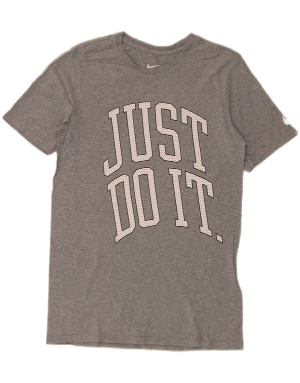 Nike Mens Athletic Cut Graphic T-Shirt Top Small Grey Flecked