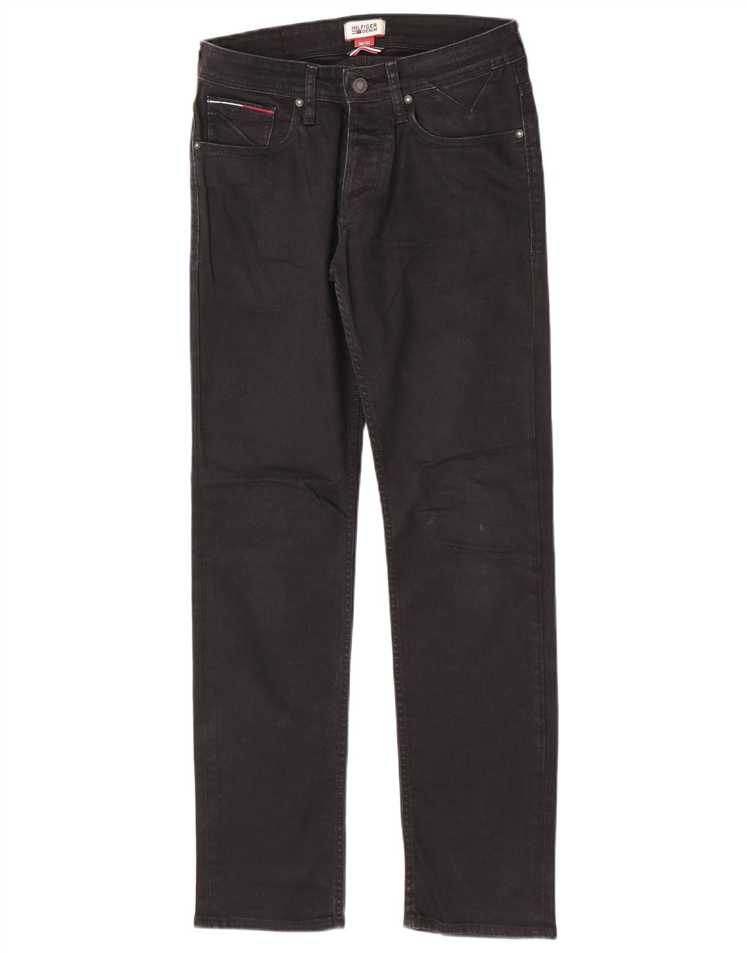 Tommy Hilfiger Mens Slim Jeans W30 L32 Black Cotton