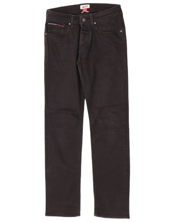 Tommy Hilfiger Mens Slim Jeans W30 L32 Black Cotton