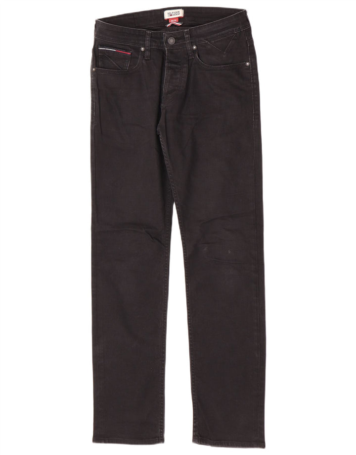 Tommy Hilfiger Mens Slim Jeans W30 L32 Black Cotton