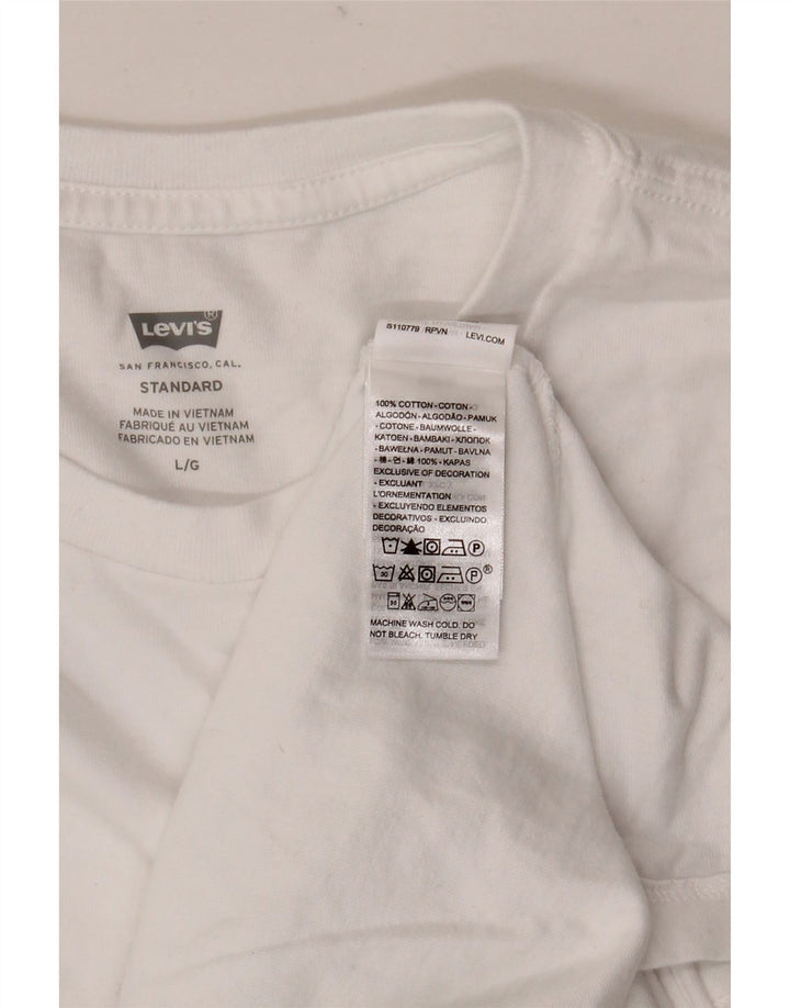 Levi's Mens Standard T-Shirt Top Large White Cotton