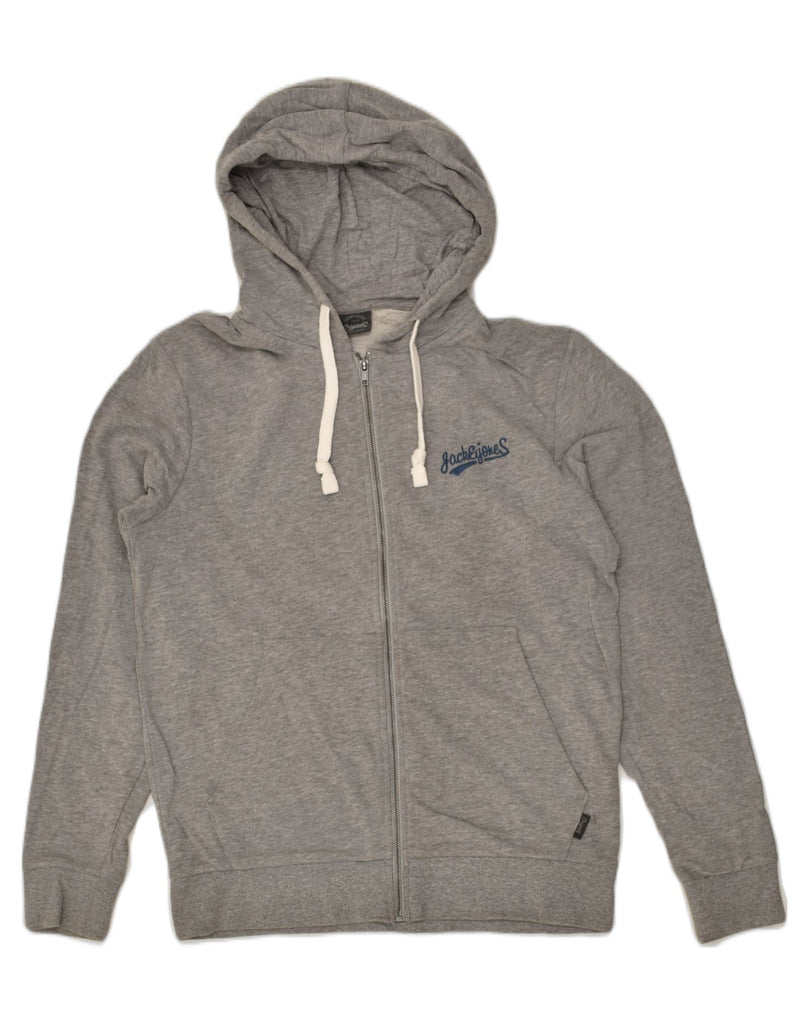 JACK & JONES Mens Zip Hoodie Sweater Small Grey Cotton | Vintage Jack & Jones | Thrift | Second-Hand Jack & Jones | Used Clothing | Messina Hembry 