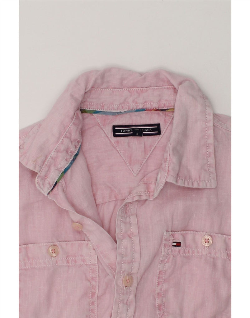 TOMMY HILFIGER Boys Shirt 7-8 Years Pink | Vintage Tommy Hilfiger | Thrift | Second-Hand Tommy Hilfiger | Used Clothing | Messina Hembry 