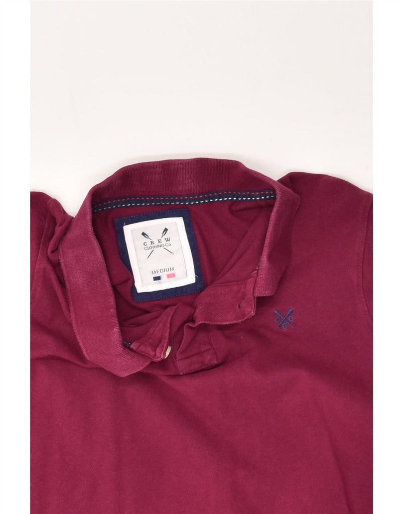 CREW CLOTHING Mens Polo Shirt Medium Burgundy Cotton | Vintage Crew Clothing | Thrift | Second-Hand Crew Clothing | Used Clothing | Messina Hembry 