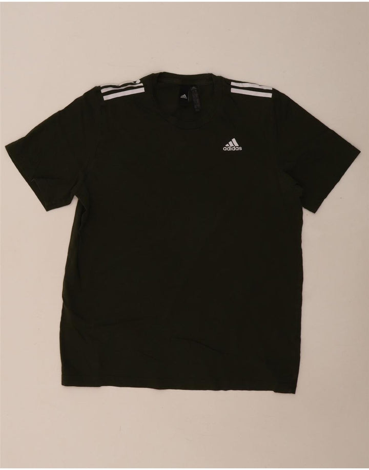 ADIDAS Mens T-Shirt Top Medium Khaki Cotton