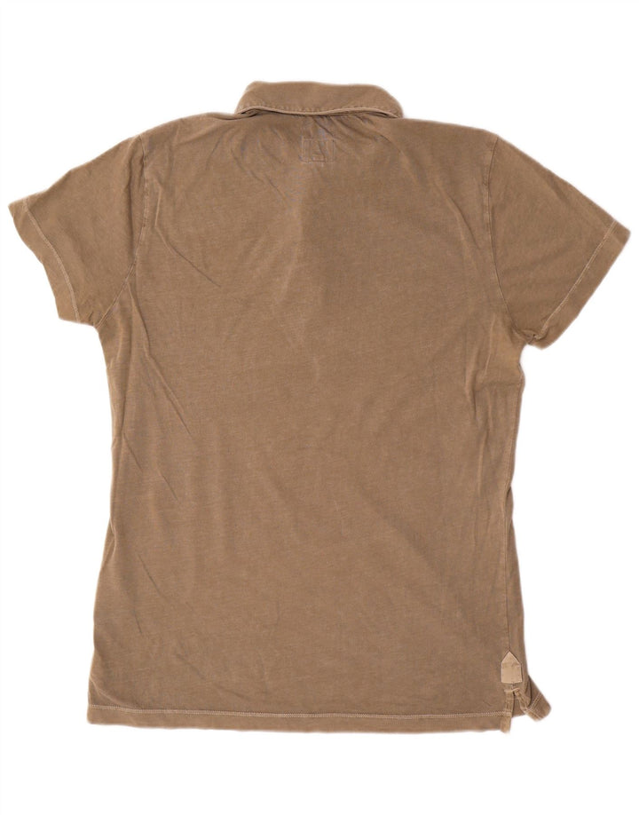 Henry Cottons Mens Slim Fit Polo Shirt Medium Brown Cotton