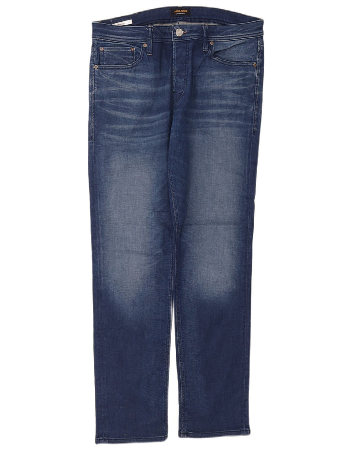 Jack & Jones Mens Tim Slim Straight Jeans W34 L32 Blue