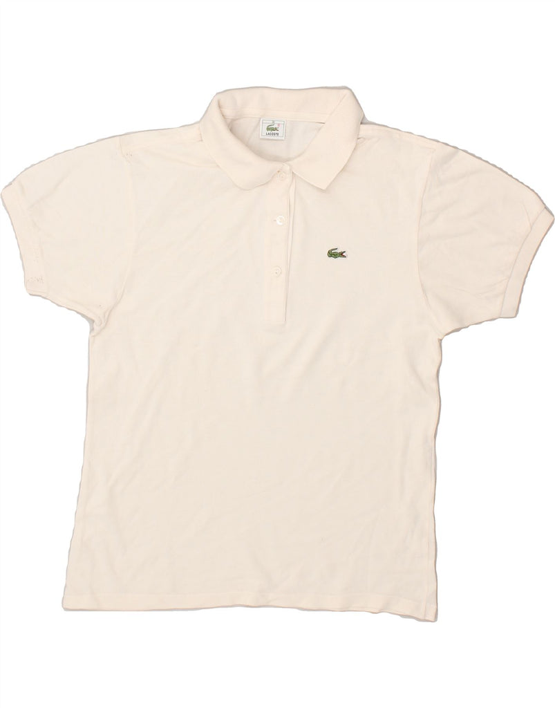 LACOSTE Womens Polo Shirt Size 38 Medium Beige Vintage Lacoste and Second-Hand Lacoste from Messina Hembry 