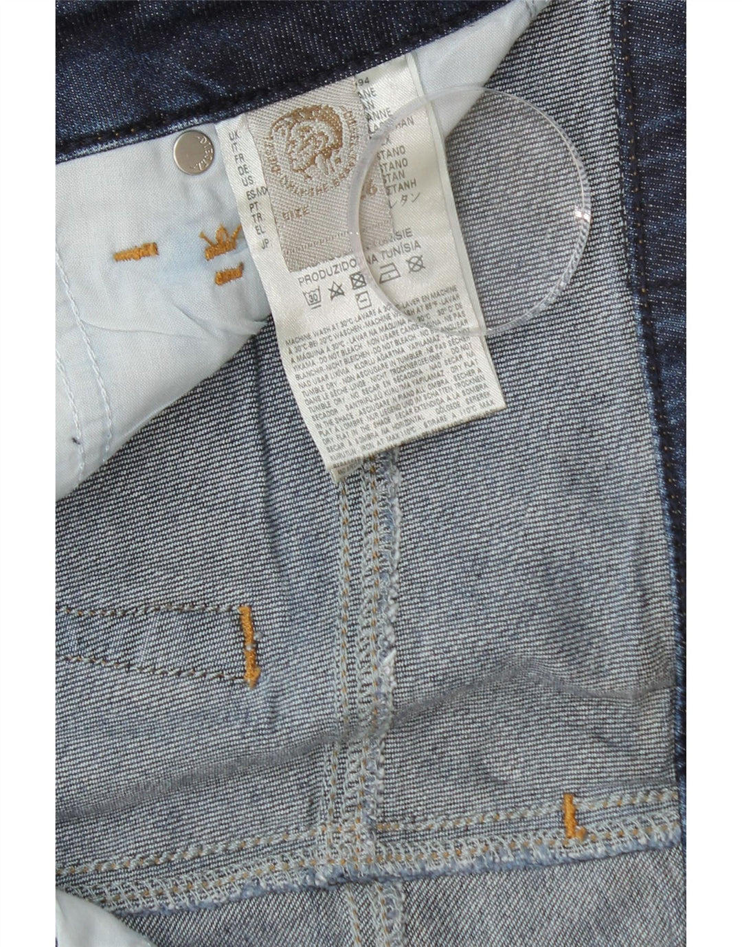 DIESEL Womens Skinzee Banana Cropped Jeans W26 L24 Blue Cotton