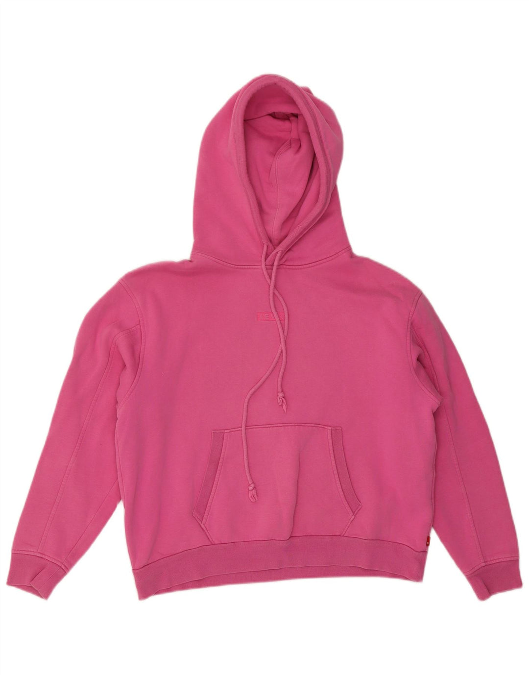 LEVI'S Womens Oversized Hoodie Jumper UK 6 XS Pink Cotton