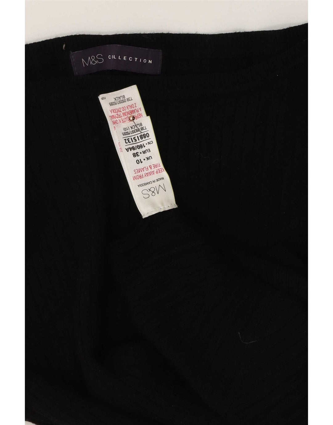 Marks & Spencer Womens Boat Neck Jumper Sweater UK 10 Small Black