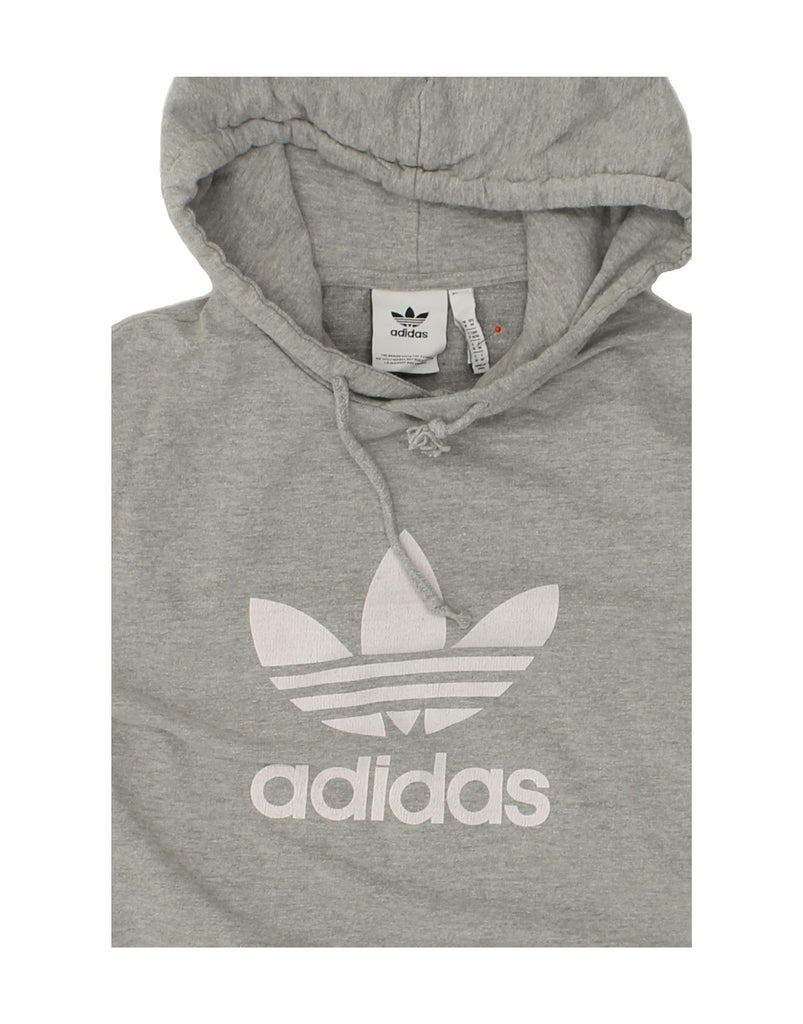 ADIDAS Mens Graphic Hoodie Jumper Medium Grey Cotton | Vintage Adidas | Thrift | Second-Hand Adidas | Used Clothing | Messina Hembry 