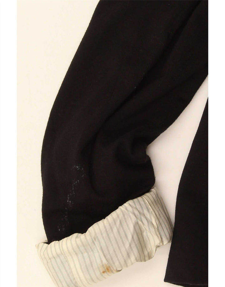 Zara Womens 1 Button Blazer Jacket UK 6 XS Black Viscose