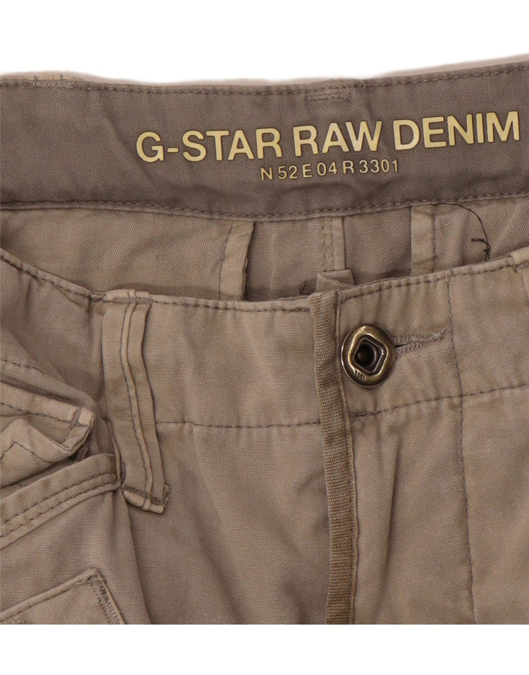 G-STAR Mens 3301 Graphic Cargo Shorts W32 Medium  Grey