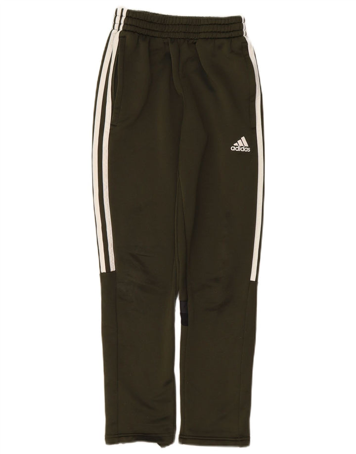 ADIDAS Boys Aeroready Tracksuit Trousers 11-12 Years  Green Colourblock