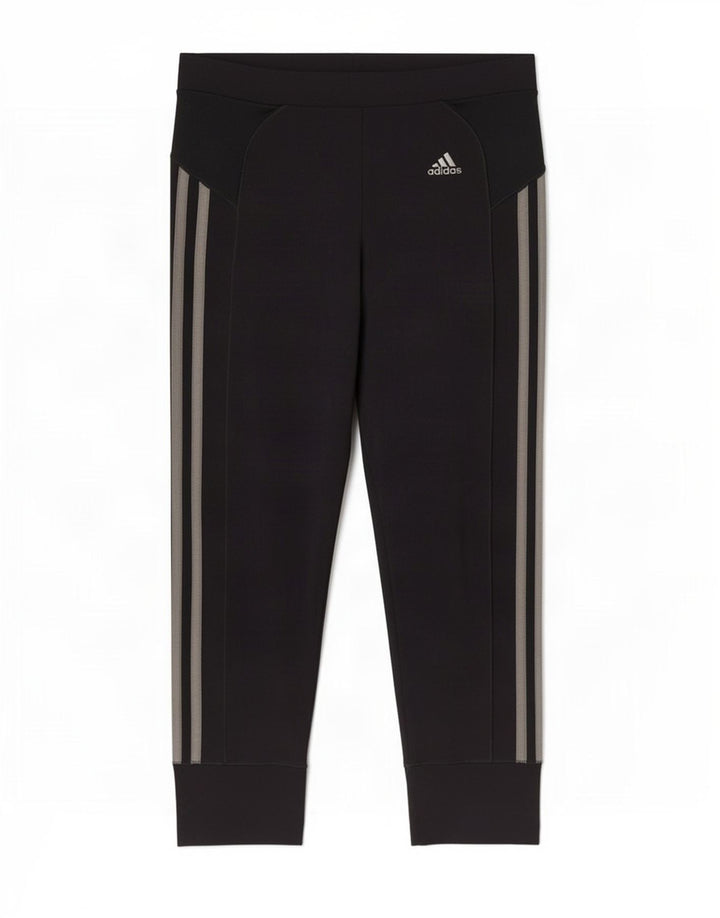 Adidas Womens Capri Leggings UK 8 Small Black Polyester