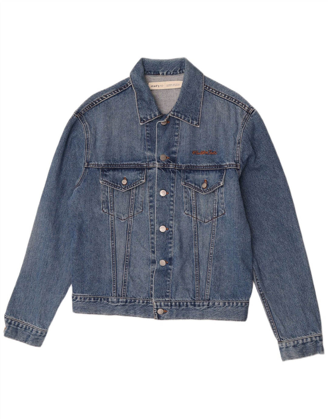 Vintage Mens Denim Jacket UK 40 Large Blue Cotton