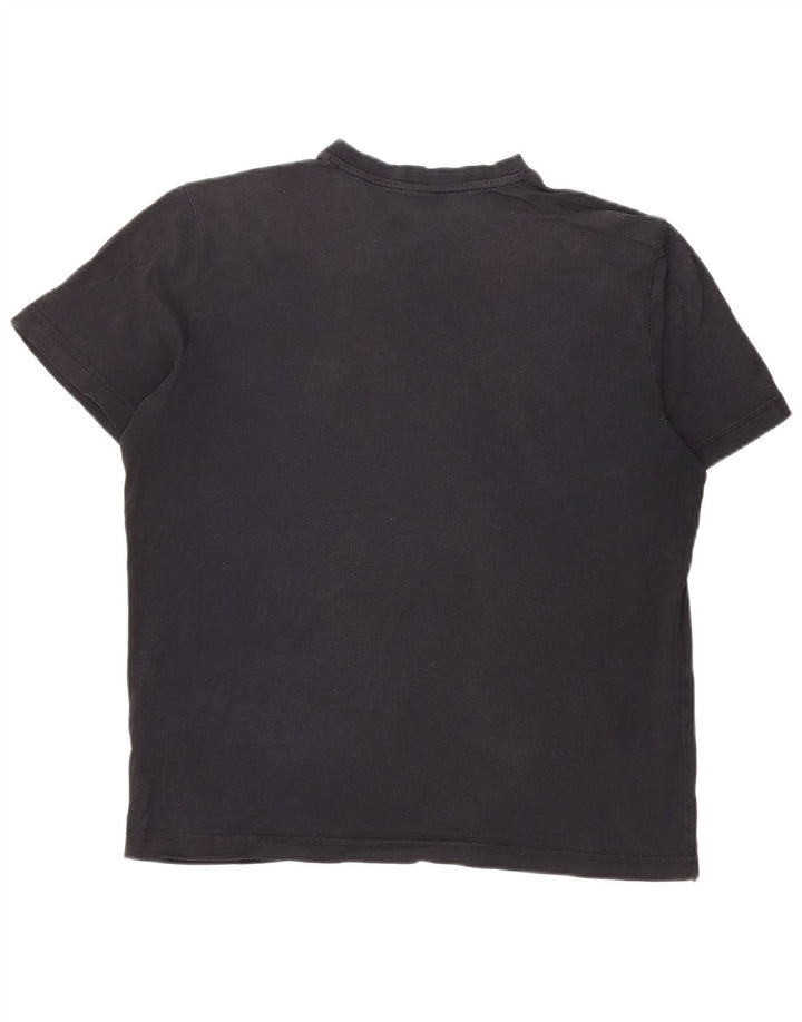 HUGO BOSS Mens T-Shirt Top Medium Navy Blue Cotton