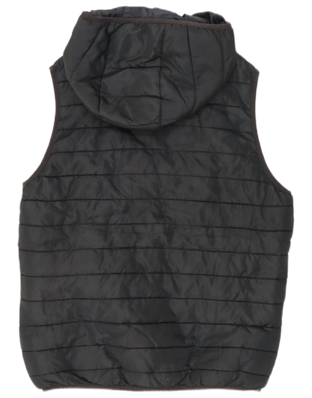 Jack & Jones Mens Hooded Padded Gilet UK 36 Small Black Polyester