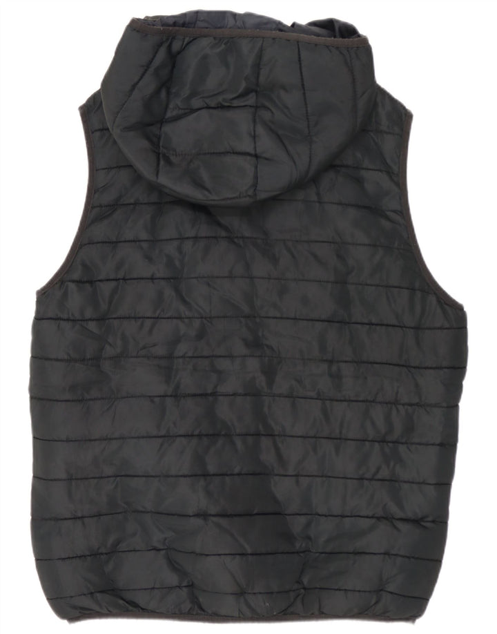 Jack & Jones Mens Hooded Padded Gilet UK 36 Small Black Polyester