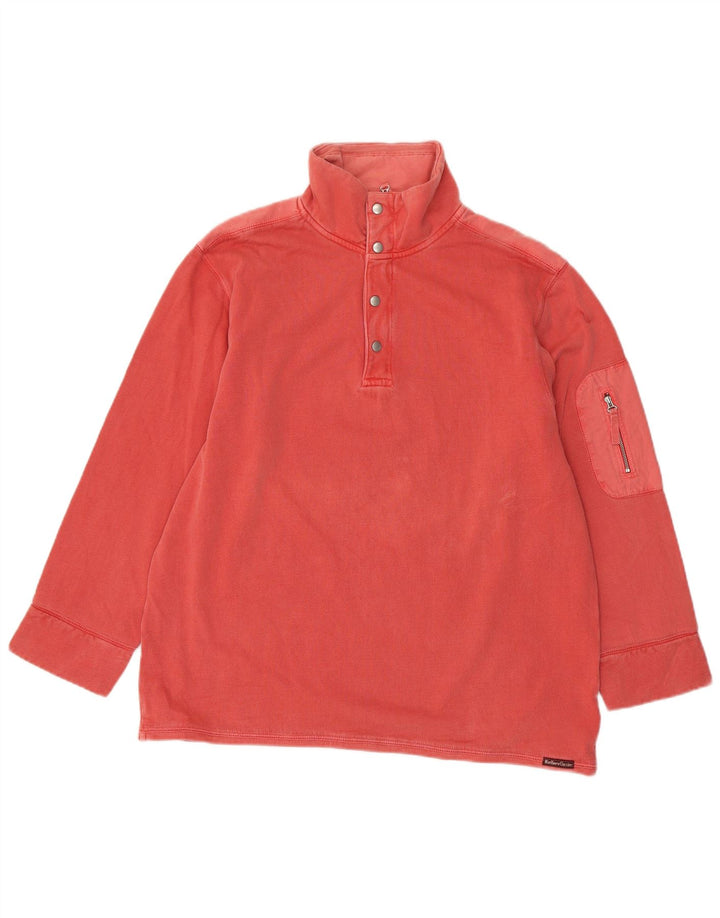 Marlboro Classics Mens Zip Neck Sweatshirt Jumper 2XL Red Cotton