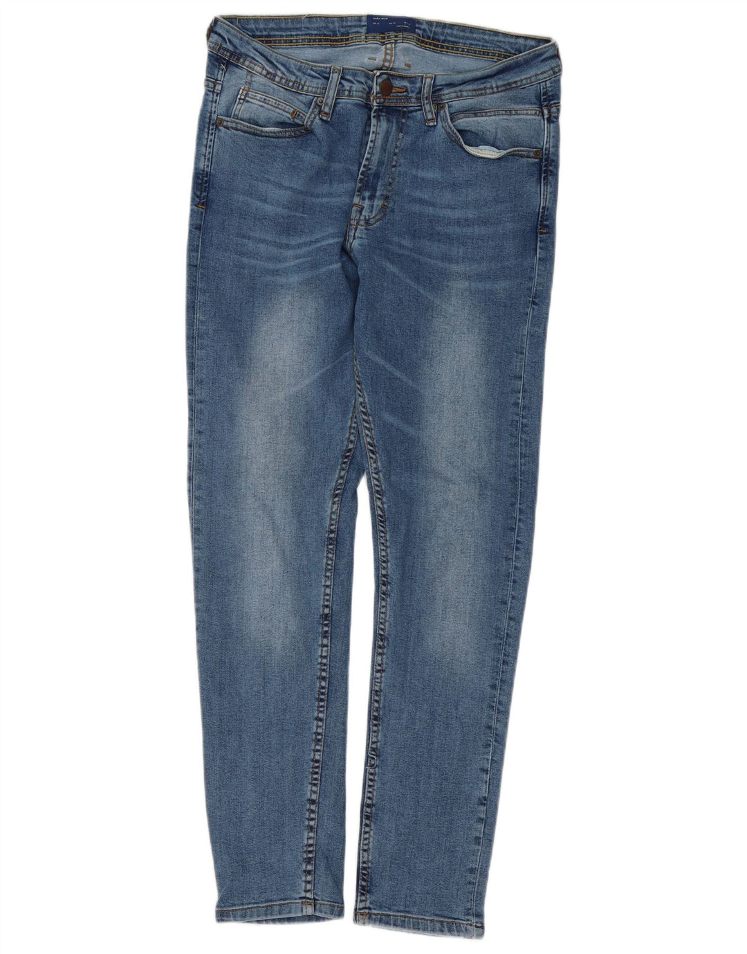 Zara Mens Slim Jeans EU 42 Large W32 L29 Blue Cotton