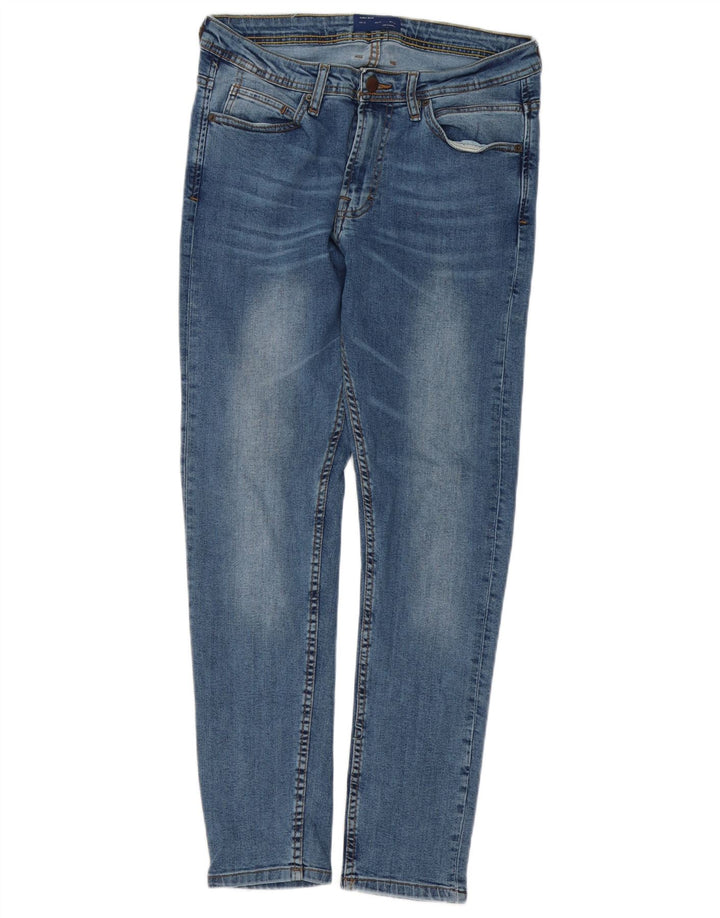 Zara Mens Slim Jeans EU 42 Large W32 L29 Blue Cotton