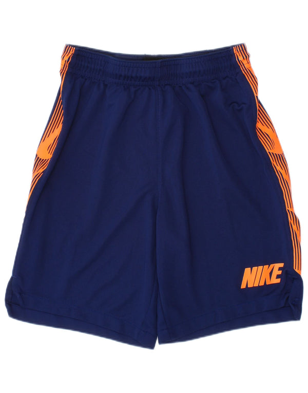 Nike Boys Dri Fit Graphic Sport Shorts 10-11 Years Medium Navy Blue