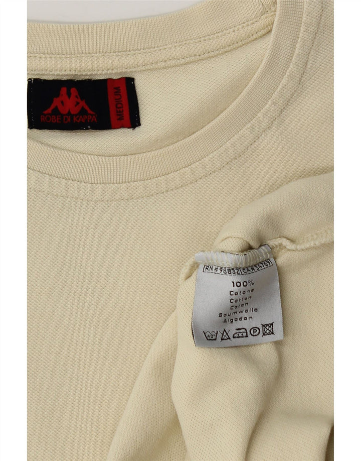 Kappa Mens T-Shirt Top Medium Beige Cotton