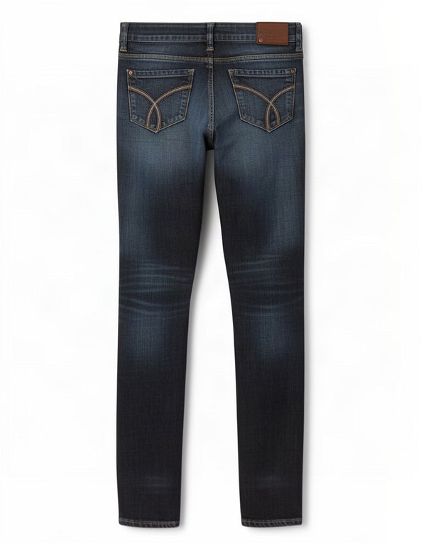 Calvin Klein Womens Slim Jeans US 4 Small W27 L33 Navy Blue Cotton