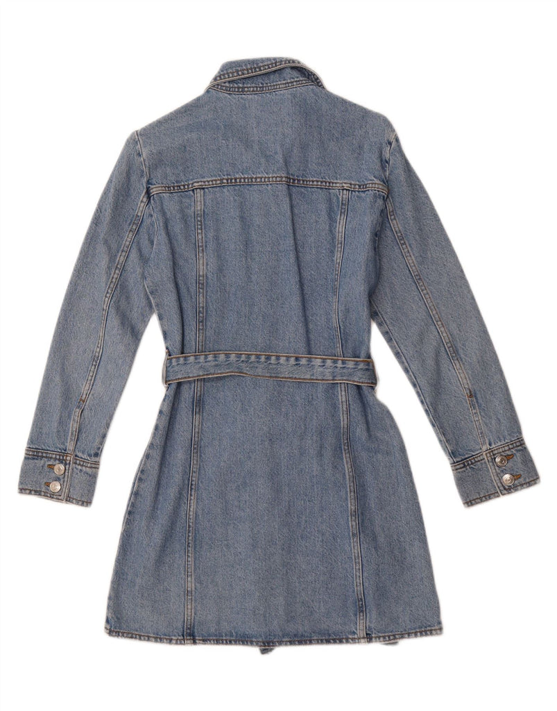 ZARA Womens Long Sleeve Denim Dress UK 6 XS Blue Vintage Zara and Second-Hand Zara from Messina Hembry 