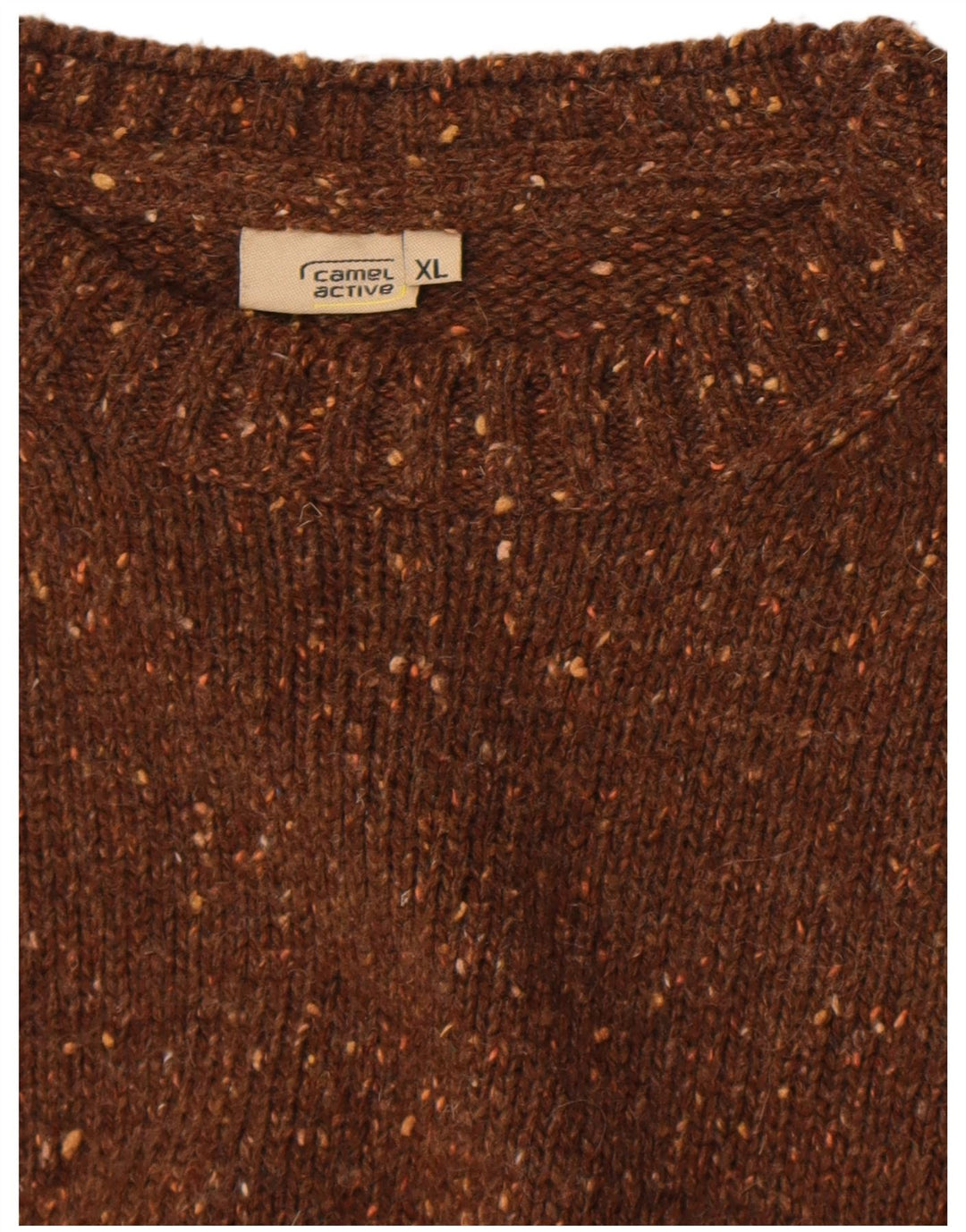 Camel Active Mens Crew Neck Jumper Sweater XL Brown Flecked