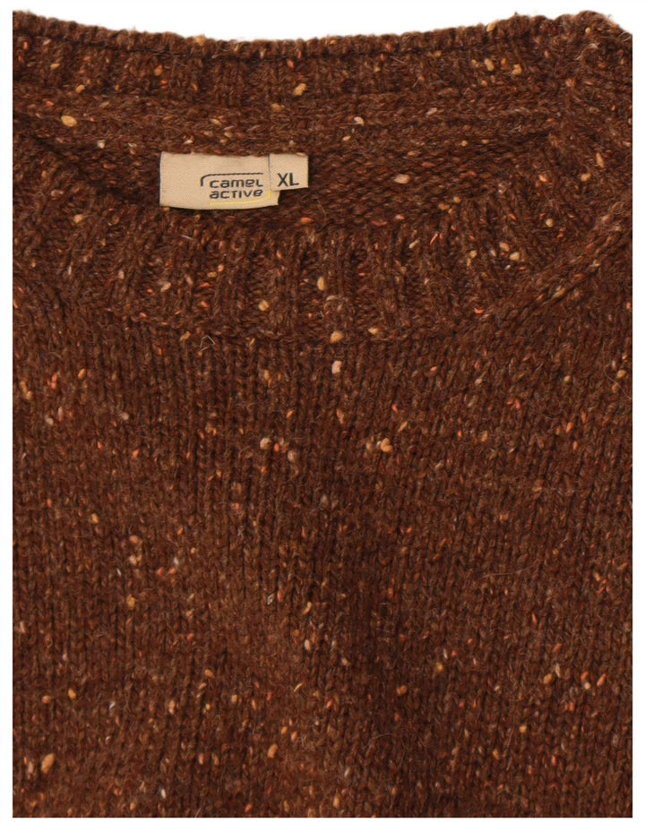 Camel Active Mens Crew Neck Jumper Sweater XL Brown Flecked
