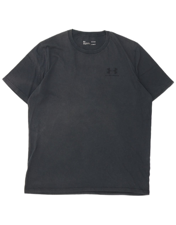 UNDER ARMOUR Mens Heat Gear T-Shirt Top Large Grey