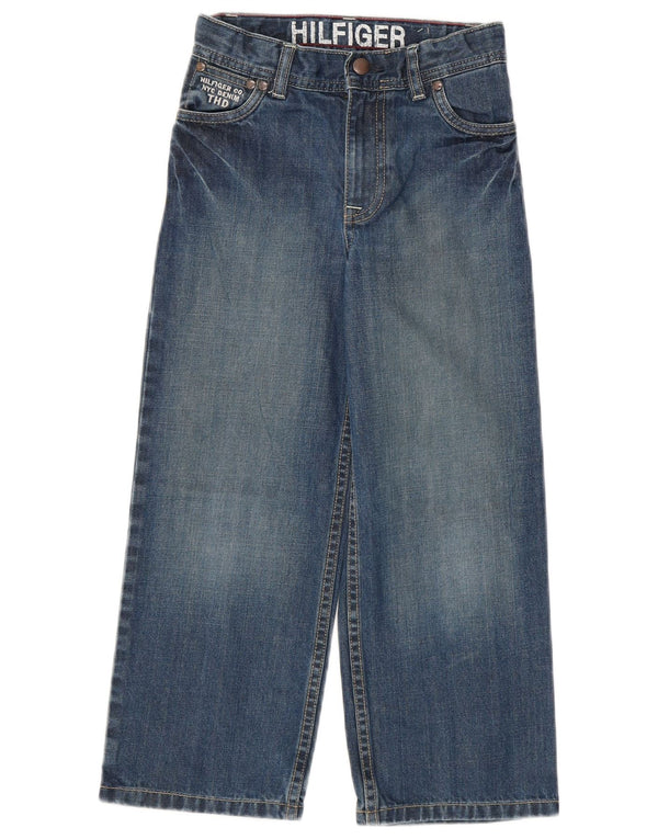 Tommy Hilfiger Girls Wide Leg Jeans 5-6 Years W24 L21 Blue Cotton
