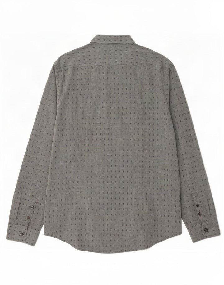 Marlboro Classics Mens Shirt XL Grey Spotted Cotton