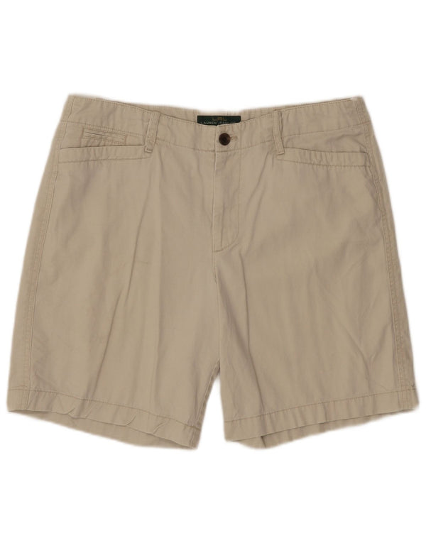 Ralph Lauren Womens Casual Shorts US 12 Large W34 Beige Cotton