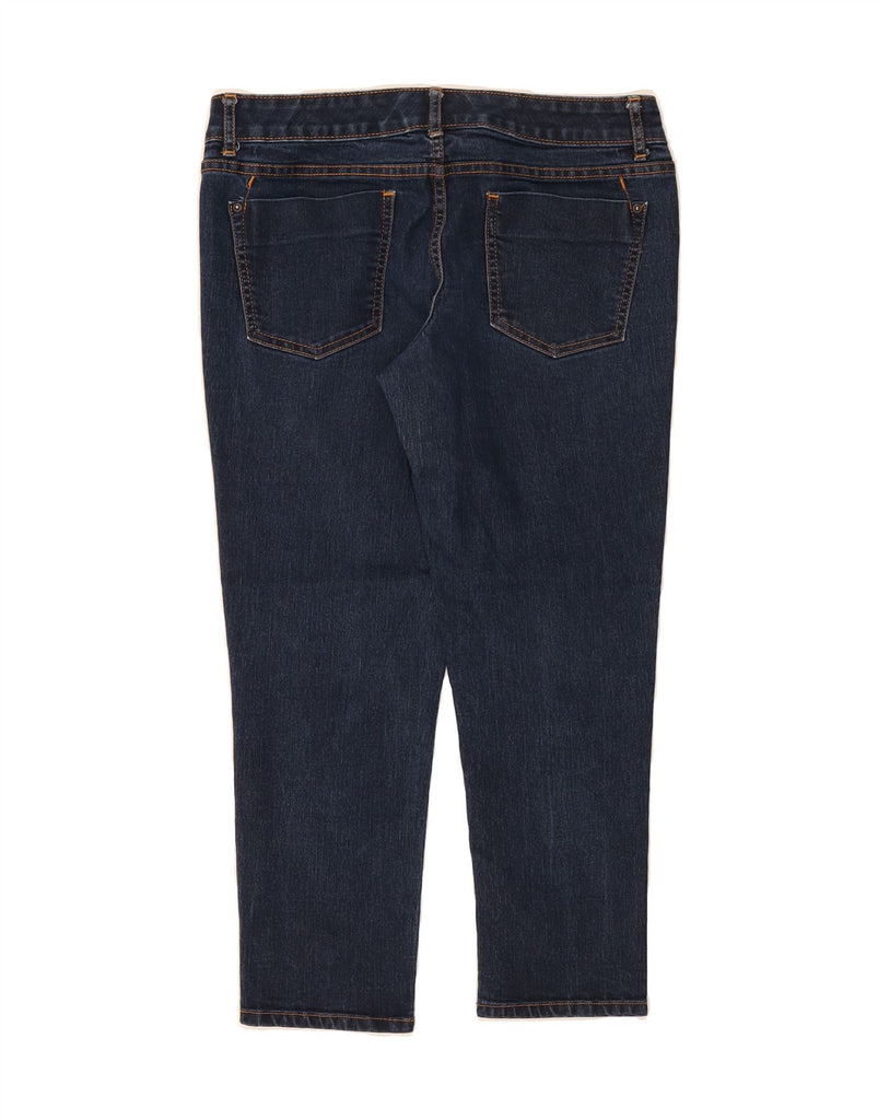 MOSSIMO Womens Crop Skinny Jeans US 8 Medium W30 L24 Navy Blue Cotton Vintage Mossimo and Second-Hand Mossimo from Messina Hembry 