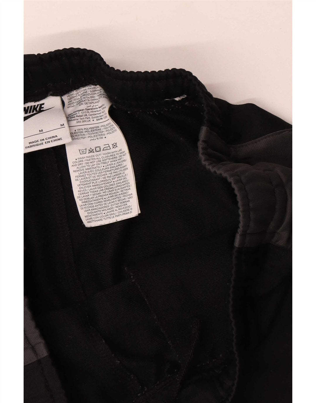 Nike Mens Tracksuit Trousers Joggers Medium  Black Colourblock Polyester