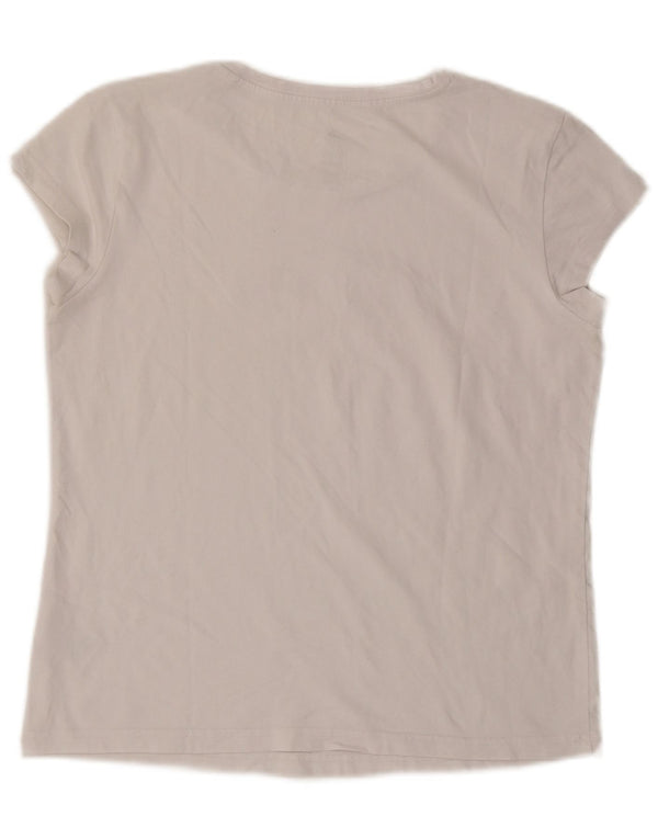 Adidas Womens Climalite Graphic T-Shirt Top UK 16/18 Large White Cotton