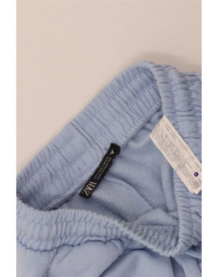 Zara Womens Tracksuit Trousers Joggers UK 8 Small Blue Polyester