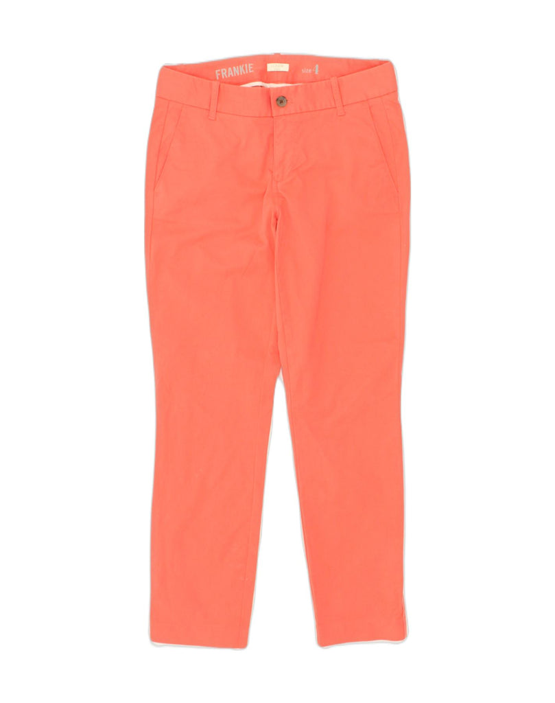 J. CREW Womens Frankie Slim Chino Trousers US 4 Small W30 L28 Orange | Vintage J. Crew | Thrift | Second-Hand J. Crew | Used Clothing | Messina Hembry 