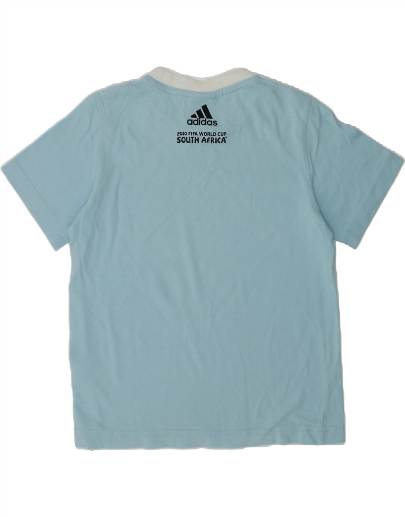 ADIDAS Boys Graphic T-Shirt Top 9-10 Years Medium Blue Cotton | Vintage Adidas | Thrift | Second-Hand Adidas | Used Clothing | Messina Hembry 