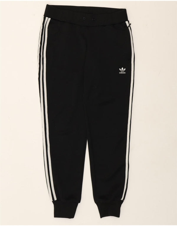 Adidas Womens Tracksuit Trousers Joggers UK 12 Medium Black Polyester