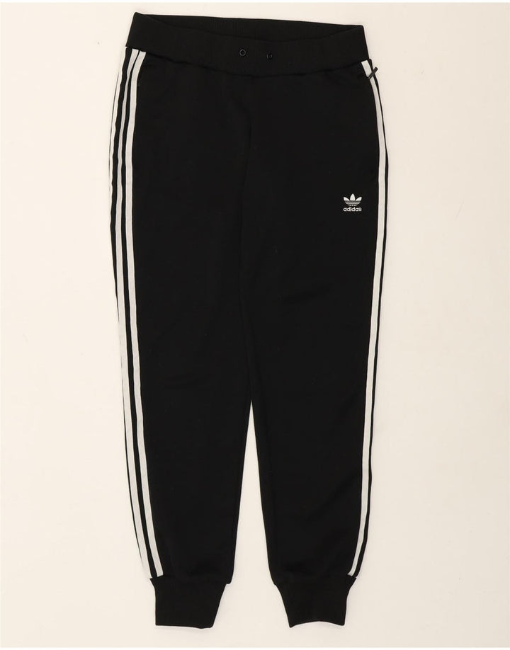Adidas Womens Tracksuit Trousers Joggers UK 12 Medium Black Polyester