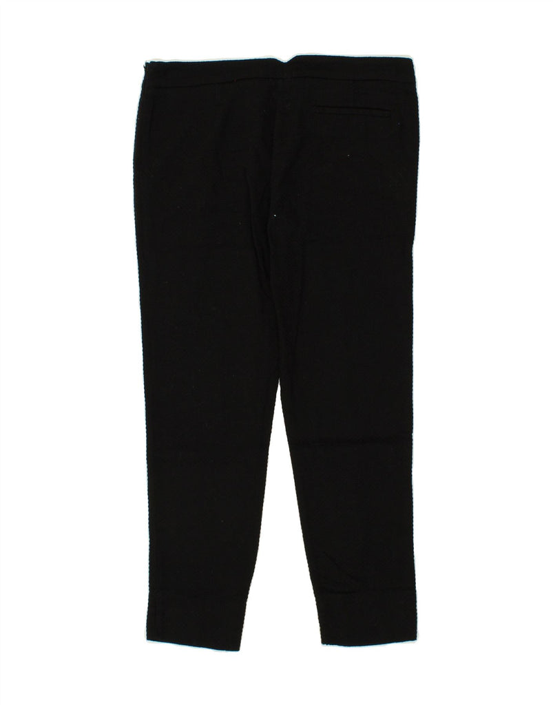 CAVALLI Womens Slim Casual Trousers IT 46 Large W33 L27  Black Cotton Vintage Cavalli and Second-Hand Cavalli from Messina Hembry 